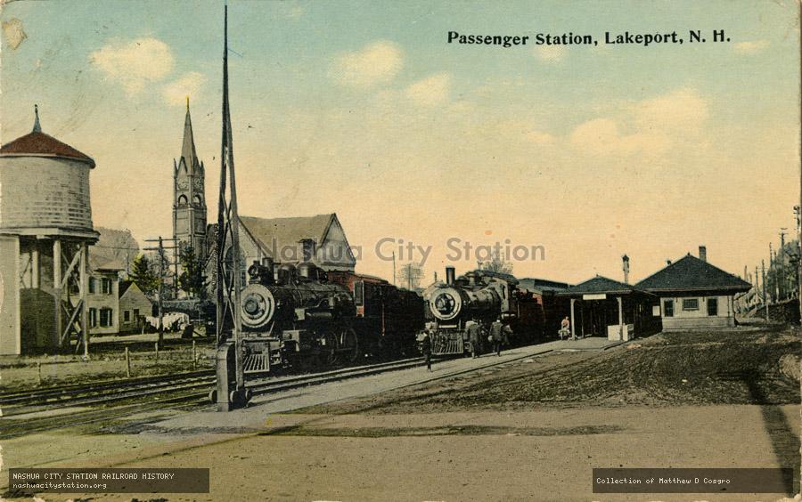 Postcard: Passenger Station, Lakeport, New Hampshire